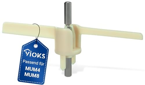 VIOKS Mitnehmer für Durchlaufschnitzler Ersatz für Bosch 00091027 MUM4 MUM8 MUZ8DS1 MUZ4DS2 MUZ4DS3 091027 Bosch Cookit Durchlaufschnitzler Flügel für Bosch Küchenmaschine Ersatzteile Zubehör