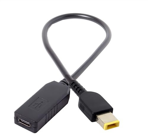 chenyang USB C vers rectangle ThinkPad X1 11.0x4.5mm Prise d'alimentation PD 65W émulateur Câble de charge de déclenchement