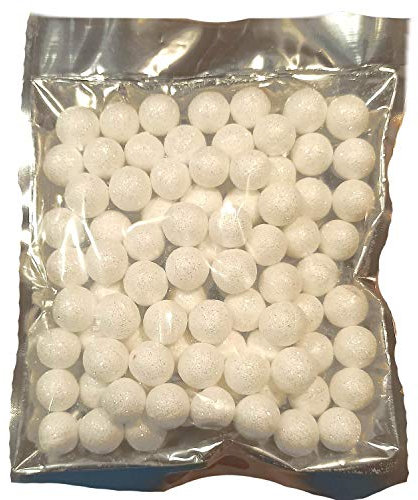 Sternfabrik 2X 15g Styropor Schneekugeln ca. 15mm Ø zum Dekorieren & Basteln mit Glitzer bestäubt Kunstschnee (2er Pack)