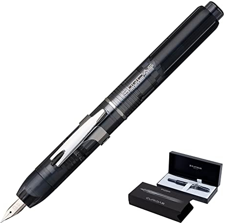 PLATINUM Curidas PKN7000-7EF Fountain Pen/EF Extra Fine/Retractable/Graphite Smoke Grey/Handmade/with Gift Box/Fountain Pen