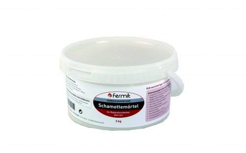 Fermit Schamottmörtel 3 kg feuerfest Schamott Mörtel 1600°C Kleber Feuerraum