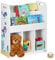 Relaxdays Kinderregal, Spielsachen & Bücher, Mädchen & Jungs, Meerjungfrau Motiv, Spielzeugregal, 75 x 62 x 29 cm, weiß