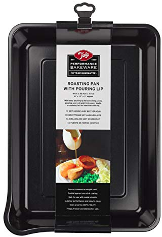 Tala Extra Große Bratform Performance mit Ausgießer, Professionelles Karbonstahl mit Premium Eclipse Antihaftbeschichtung, 41cm x 30.4cm x 7.7cm, BPA- und PTFE-frei