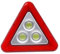 Asudaro LED Triangle d'avertissement, Triangle de signalisation voiture Support d'avertissement COB, Panneau D'avertissement De Triangle De Voiture Conception solaire, 4 modes, 13cm/19cm