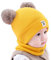 SIFANGPING KindermützenMädchen und Jungen Babymützen und Schal Sets Winter Lätzchen Kopfbedeckungen und Schals