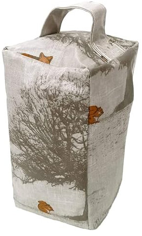 Fabric Door Stop, Tall Decorative Oilcloth Door Stopper for Outdoor, Indoor, Patio, Kitchen, Bedroom Use - 20cm/8in Tall Fabric Door Stop - Unfilled (Woodland Forest Animals)