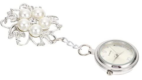 iplusmile Montre d' à fleurs - Montre d' - Montre de poche - Montre de poche personnalisée - Montre à broche - Montre de soin pour femme et sœur - Cadeaux