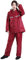 LGESR Mit Kapuze Regenmantel Jacke Reflektierende Regenmantel Regen Hosen Split Anzug Oxford Tuch Outdoor Reitsport Rainmantel for Radfahren Camping Wandern Reise (Color : Rot, Size : XXL)
