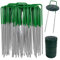 AGAKY Picchetti per Telo Pacciamatura, Picchetti Giardino, Picchetti a U in Acciaio, per Erba, Rete per Recinzioni, Irrigazione, Serra, 40 Picchetti Mezzo Verde e 40 Rondelle, 150 x 25 mm, Ø 2,8 mm