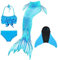 SPEEDEVE Meerjungfrauenschwanz Badeanzug mädchen Mermaid Tail mit Monoflosse,Lan-dh53,120