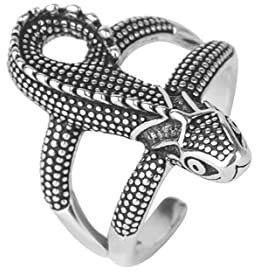 MAYIYAHO Vintage Punk Monster Eidechse Ring Männer Chunky Kupferlegierung Biker Rock Rap Umarmen Männliche Ringe Gothic