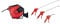 KS Tools 515.3440 Automatischer Druckluftschlauch-Aufroller, Ø 10mm x 15m & 515.1921 Druckluft-Ausblaspistolen-Satz, 3-tlg., 95-510 mm