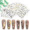 skytowards 9 Blatt Nagelsticker Selbstklebend Nagelaufkleber Gold Nail Art Stickers Nageltattoos Blumen Nageldesign Sticker Aufkleber Nagel Stempelset Fingernägelaufkleber Nagelpickerl für Frauen