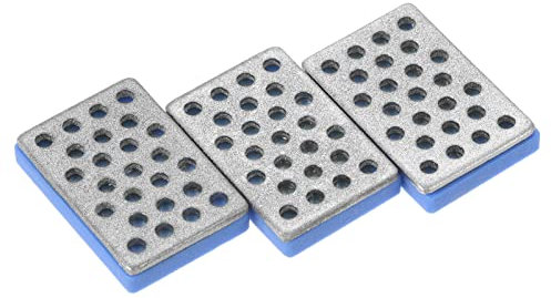 PATIKIL 1.2x0.8 360 Grana Grosso Sci Snowboard Diamante Pietra 3pz Sci Bordo Affilatore Diamante Bordo Lime Snowboard Pietra Dentellata Blu