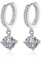 Ohrringe Silber 925 Hängend - Creolen Klein Zirkon für Damen und Mädchen - 12mm Schmuck