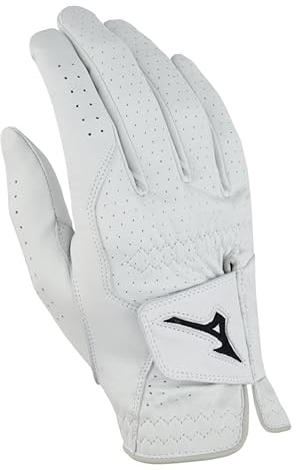 Mizuno Tour Golfhandschuh für Herren, Rechtshänder, Weiß/Schwarz, Größe S