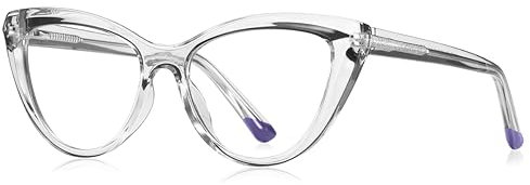kachawoo Blaues Licht Blocking Gläser für Frauen Cat Eye Gläser Rahmen TR90 Rahmen Brillen Mode (transaprent)