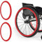 ROLTIN Rollstuhl-Schubradabdeckung, 1 Paar Silikon-Rollstuhl-Schubradabdeckungen, Hinterradgriffabdeckung, Rollstuhlzubehör,002,24in