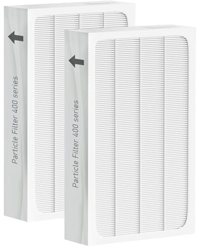 Classic 400 Series HEPA Partikelfilter Ersatz kompatibel mit Blueair 400 Series Luftreiniger, Classic 400 Series Modelle 400PF, 401, 401PF, 410B, 402, 403, 405, 410 450E, 455 und 455EB, 2 Stück