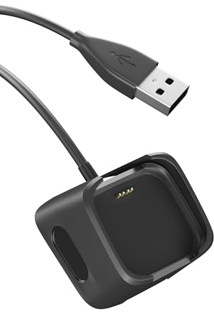 Yaekea USB Magnético Cargador Compatible con Fitbit Versa 2 Smartwatch Cable de Carga Rápida de Repuesto para Fitbit Versa 2 Reloj Inteligente 3.3ft/100cm (no para Fitbit Versa/Versa Lite)
