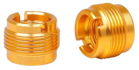 Mikrofonklemmen Adapterschrauben 2 Stück Edelstahl 3/8 5/8 Gewinde | Gold, für Mikrofonstative und Clips, Stoßdämpfend, Leicht, mit Montagen für Halterungen