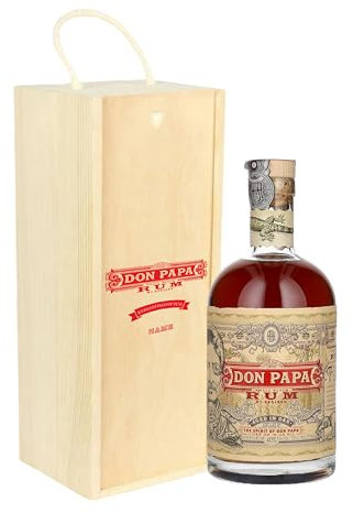 Personalised Don Papa Rum Gift Set in Premium Wooden Box (70cl) – Luxury Rum Gifts for Men & Women – Alcohol Drinks for Her – Ideal for Christmas, Birthdays, Father’s Day & Mother’s Day