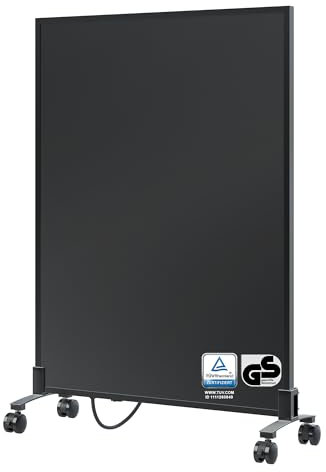 BR Bringer Infrarotheizung Standgerät - 450 Watt - Energiesparend - Mobile Elektroheizung mit Standfüßen auf Rollen - 5 Jahre Garantie, TÜV - Deutsche Qualitätsmarke (schwarz)