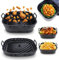 Arieador 2 Piece 22 cm Silicone Mould for Hot Air Fryer, 2 Pieces Airfryer Accessories, XL Silicone Baking Mould for Philip XL 6.2 L, Cosori 5.5 L/4.7 L, Cecotec 6 L, Reusable Instead of Baking Paper