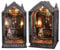 Morefün Book Nook Kit,DIY Miniatur Puppenhaus Mit Möbeln und LED Licht,3D Puzzle Holz Diorama Buchstütze Bücherregal Deko, Bücherecke Bücherregaleinsatz Modellbausätze (Gebet für eine ruhige Nacht)