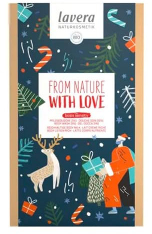 lavera Geschenkset - From Nature with Love - basis sensitiv - Body Wash & Body Milk - Naturkosmetik - vegan