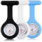Schwesternuhren mit Clip, 3er Set Krankenschwester Uhr, Analog Quarzwerk Taschenuhren, Präzise und Leicht Ablesbare Pflegeruhr, Wasserdichtes Edelstahlgehäuse, Ideal für Pflegepersonal und Ärzte