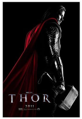 ahnld Filmposter Thor, Leinwand, Poster, Schlafzimmer, Dekoration, Landschaft, Büro, Raumdekoration, Geschenk, 20 x 30 cm