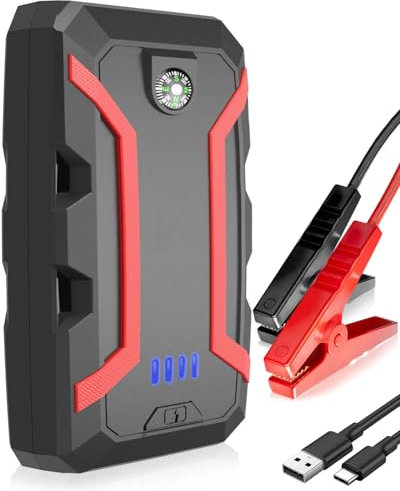 Lorrtta Jump Starter Power Pack, Portable Car Battery Booster Jump Starter 2000A Peak 22200mAh Emergency Power Bank with LED Flashlight 12V Car MPV SUV (up to 6.0L Gas and 4.0L Diesel)