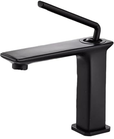 Mitigeur de lavabo long avec bec long Noir brossé