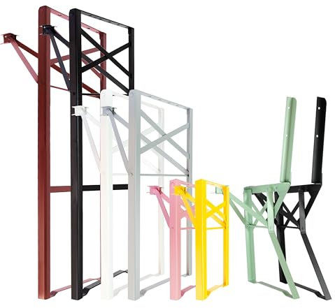 Natural Goods Berlin Juego de 2 Muebles de jardín Plegables – Estructura de Metal para Banco de Cerveza (Rojo Oscuro, 43 cm x 23 cm) – Pies para Muebles de Carpa – Estable al Aire Libre para jardín,