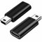 TECHZOCO Adaptador USB C Hembra a Mini USB Macho, Conversor USB Tipo C a Mini USB macho, Apto para Reproductor MP3, Cámaras Digitales, GPS, Discos Duros Portátiles, Máquina Digital Box y más, 1 Unidad
