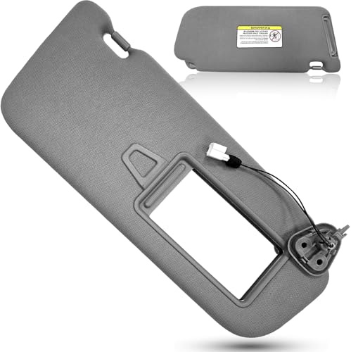 Parasol de repuesto para el lado derecho del pasajero para Hyundai Santa Fe 2006-2009 con luz reemplaza # 852100W110J4 gris (lado derecho (gris)