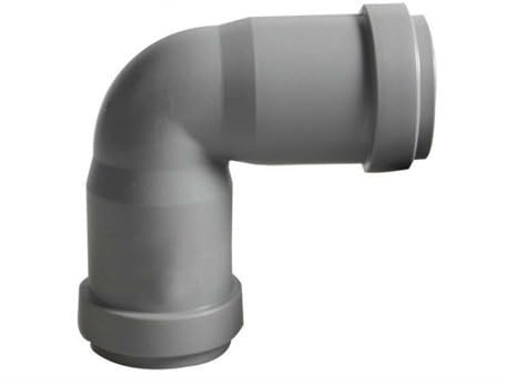 Pipe Connector 30mm Right Angle PVC Pipe Adapter Bath Waste Pipe Joiner Waste Compression Fittings for Bath, Kitchen Sink, Shower Tray