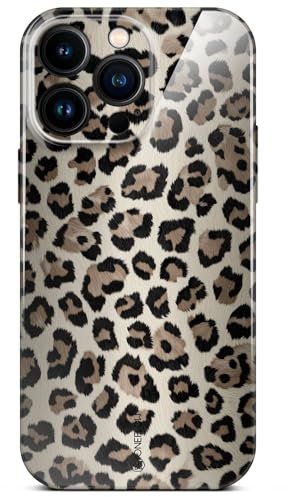 ONEFLOW Wild Cover für iPhone 16 Pro Max Hülle mit Animal Print, Designer Case Handy Schutzhülle mit Kameraschutz, Tiere Muster Hardcase dünne Handyhülle, Golden Leopard Leo