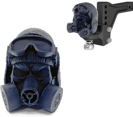 Housse De Protection Pour Boule D'attelage De Remorque, Motif Casque Et Masque À Gaz, Capuchon D'attelage Pour Barre De Remorquage, Attelage De Remorque, Crochet De Remorquage, Housse De Protection Un