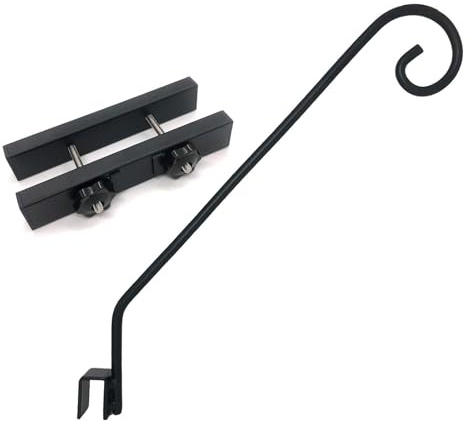 MARCBUSE Robuster Zaun, Deckhaken, Schienen, Deck, Geländer, Pflanzenaufhänger, Outdoor, Balkon, Geländer, dekorativer Haken, robuster Zaun