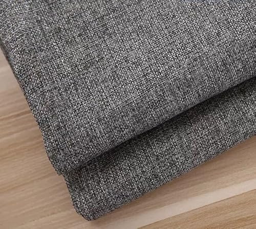 Polsterstoff 1 PCS Möbelstoff Meterware 200cm x 150cm-Dunkelgrau | Leinenstoff Meterware Sofastoff Stoff Strukturstoff für Möbelstoff Passend für Sofavorhänge Sessel