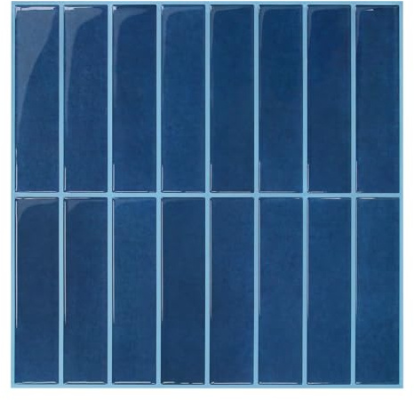 COMSTICKC Piastrelle Adesive Cucina Bagno 3D, 10 Pezzi 30,5x30,5cm | Blu Scuro, Mattonelle Adesive Bagno, Murali Autoadesivo Cucina Decorativi, Impermeabili e Facili da Pulire