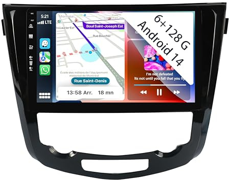 [6+128GB] 10.1 Android 15 Autoradio per Nissan Qashqai J11 X-Trail T32 2014-2018 Radio Carplay Wireless Car Play GPS Auto Navi Screen Bluetooth Mirror Link Player Stereo Touch Screen