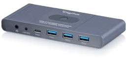 Digitus Switch Kvm Hdmi UsB-C 3.0, 2 Porte, 4k60hz, Linea Core (kvm Switch 2x1 Hdmi 4k 60hz - 3x Usb3.0 1x Usb C Core Line)