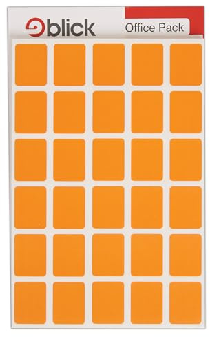 Blick Labels, Orange, Self Adhesive Stickers Office Pack, Rectangular, 19mm x 25mm, 960 Labels, for Home, Office, Family, School, Letters