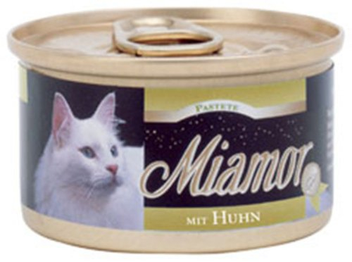 Miamor Pastete Huhn | Doppelpack | 2 x 12 x 85 g | Nassfutter für ausgewachsene Katzen mit natürlichem Taurin | Getreidefrei, ohne Soja und ohne Farb- & Konservierungsstoffe