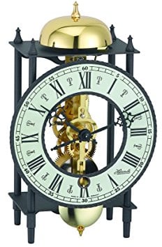 Hermle Uhrenmanufaktur Tischuhr, Schmiedeeisen, Schwarz, 24cm x 13cm x 9,5cm