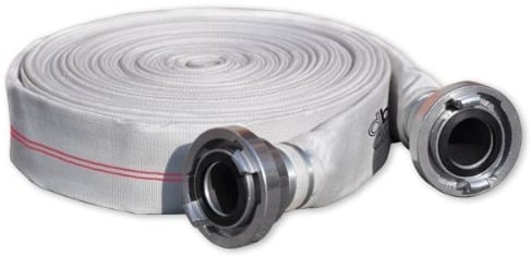 Bradas WLHSD2520 Bauschlauch Superline Wasser-Flachschlauch 1 Zoll, 20 m mit D-Storz Kupplung, 10 Bar, weiß, 20 x 20 x 5 cm