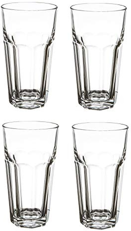 Libbey Gibraltar Original Tall Cooler Glasses 16oz / 470ml - Set of 4 | 47cl Hiball Glasses, Gibraltar Tumblers - DuraTuff Glassware
